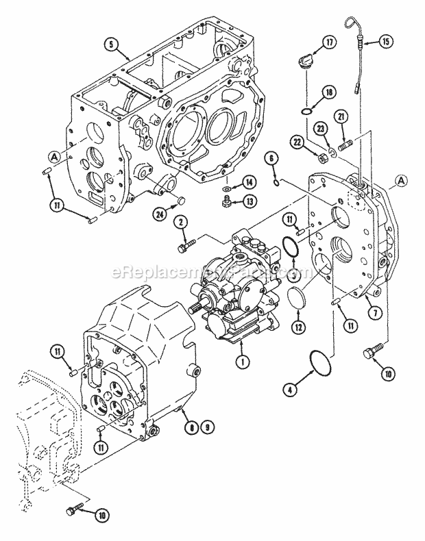 Hydrostatic - 2wd (Case) Diagram and Parts List for 544-434D100, 545-434D100, 546-434D100 Cub Cadet Lawn Tractor